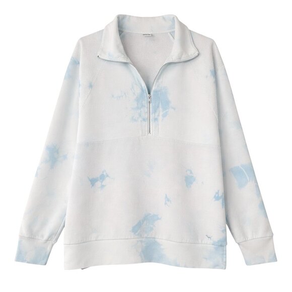 PINK VICTORIA'S SECRET Blue & White Tie Dye Sweatshirt - Size Medium - Picture 2 of 8
